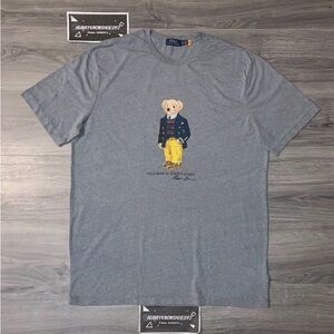 POLO RALPH LAUREN Men’s Big & Tall Grey Heather Classic Fit Polo Bear T-Shirt